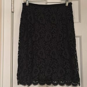 Votre Nom Black Lace Skirt